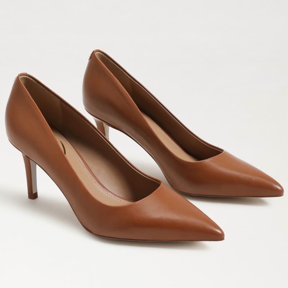 Sam Edelman Vienna Pointed Toe Heel - Saddle Leather - Picture 1 of 4